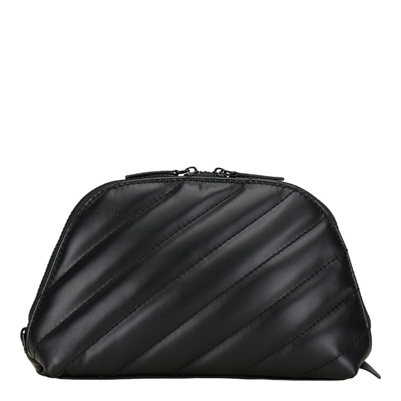 Saint Laurent Quilted Pouch Black Polyurethane
